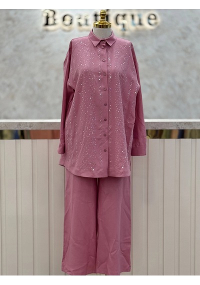 Ghisa Gh-3610t9375-p Pembe Renk Keten Takım Çok Renkli