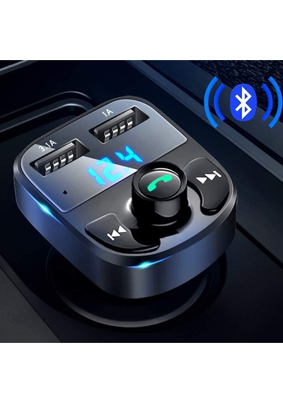 Oto Çakmaklık Araç Kiti Transmitter Bluetooth-Çağrı-Müzik-Fm