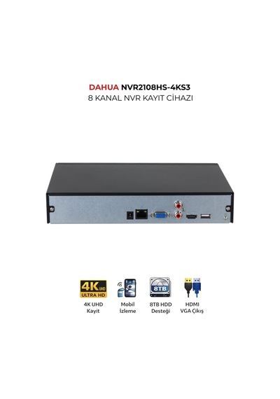 Nvr2108hs-4ks3 8 Kanal Akıllı Nvr Kayıt Cihazı