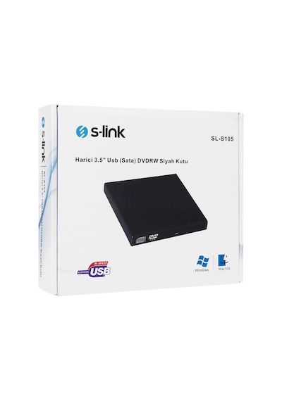 S-lınk Sl-s105 Harici Kutu İle Birlikte Taşınabilir Usb Optik Yazıcı, Pıoneer Bdr-td05, 12.7mm, Blu-ray/dvd/cd Writer, Slim.