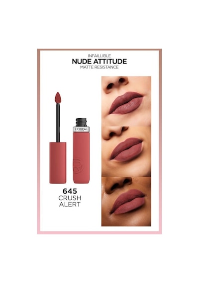 L'Oréal Paris Infaillible Matte Resistance Likit Mat Ruj 645 Crush Alert
