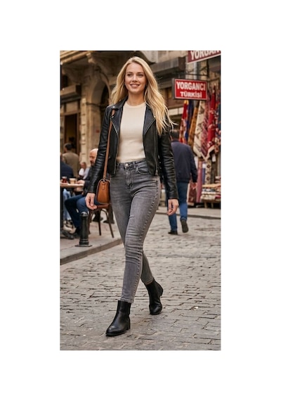 Zdnjeans Dar Paça Kot Pantolon Antrasit