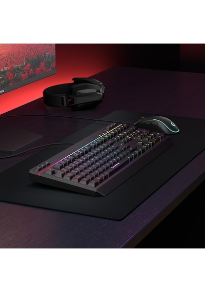 Rampage Km-r57 Seraphic Siyah Rgb Aydınlatmalı Q Oyuncu Multmedia Klavye Ve 12800 Dpı Mouse Gaming Set Optik