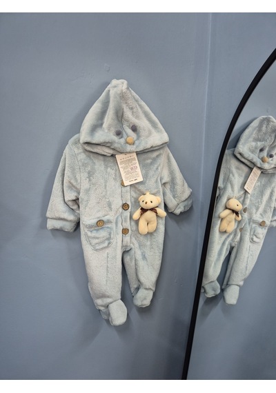 Gunes7 Peluş Bebek Uyku Tulumu Mavi