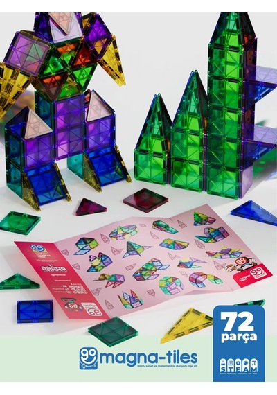 Go Magnetic Series 72 Parça Manyetik Yapı Blokları Original - Mıknatıslı Manyetik Bloklar
