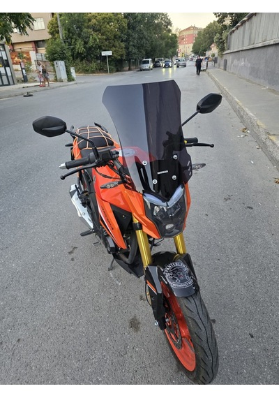 Motocam Arora Ars 200 Ön Cam 2022-2026 Model 46cm Siyah Renkli 4mm