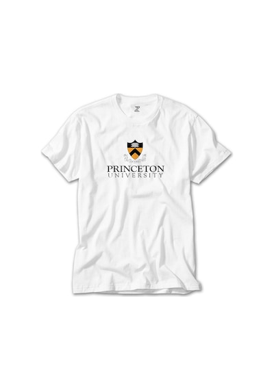 Princeton University Text Logo Beyaz Tişört Beyaz