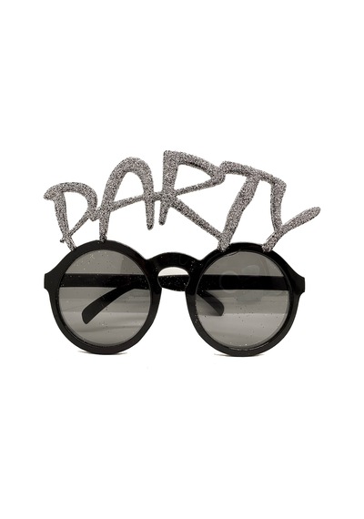 Gümüş Simli Party Yazılı Parti Gözlüğü Show 15x7 Cm Evimdeyokyok Yetişkin