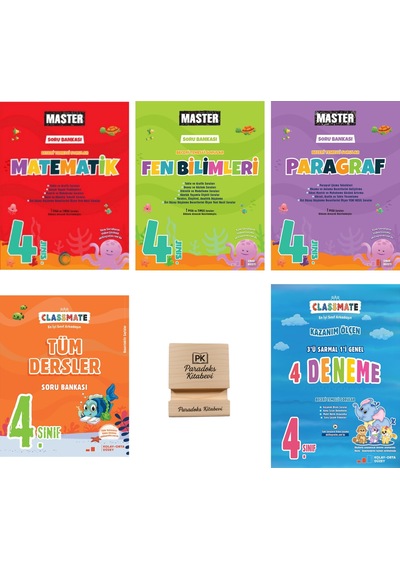 Okyanus 4. Sınıf Master Matematik Fen Paragraf Tüm Dersler Ve 4lü Deneme 5li Set + Telefon Standı