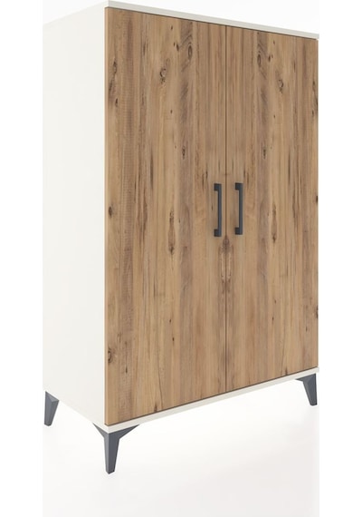 Hyperion Dolap 2 Raflı 2 Kapaklı Tek Askılı 88x44x134 Aytaşı-çam Aytaşı