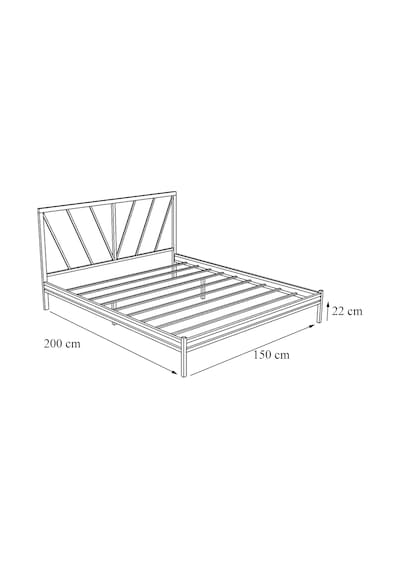 Metalia Gm 227 Gözde Dublex Metal Karyola Beyaz 150X200