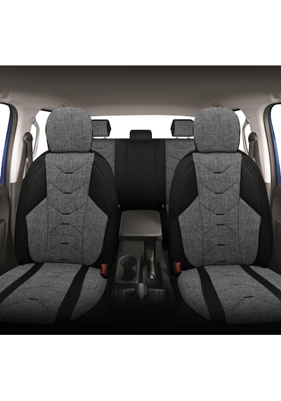 Minderland Verita Elegance Serisi Oto Koltuk Kılıfı, Keten-deri / Gri, Renault 12 İle Uyumlu