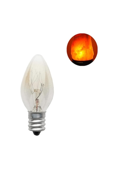 Ayrex Orret Home 10w Şeffaf Tuz Lambası Ampulü 5 Adet E14 Duy Uyumlu Gece Lambası Ampulü, Şeffaf Cam, Doğal