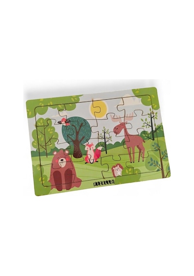 Hayvanlar Alemi 11 - 16 Parça Eğitici Öğretici Ahşap Çocuk Puzzle Yapboz Bebek Çocuk Oyuncak