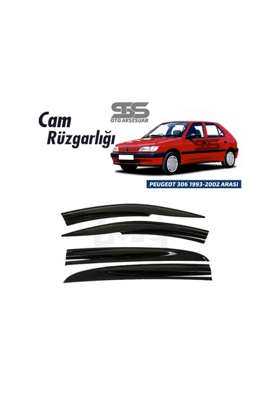 Cam Rüzgarlığı Peugeot 306 1993-2002 Arası Mügen Tip Piano Blackk