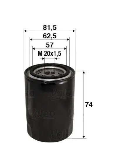 Hyundai Accent 1 Yag Filtresi 1.5 1994-2002 Valeo 586017