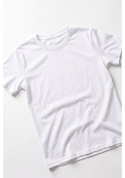 Öts Erkek Çocuk %100 Pamuk T-shirt Ribana Kapalı Yaka Çok Amaçlı Kullanım 7020 Beyaz