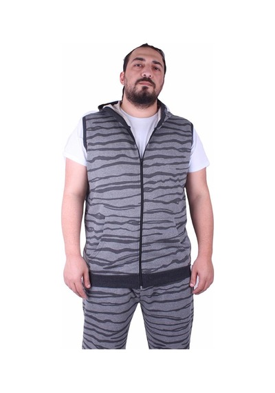 Starbattal Büyük Beden Unisex Yelek 23600 Grı 3Xl