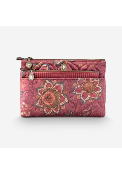 Pembe Polyester Makyaj Çantası 26x7,5x18 Cm