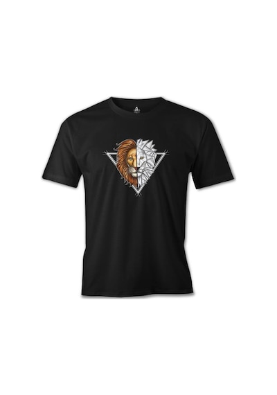Aslan Triangle Siyah Erkek Tshirt
