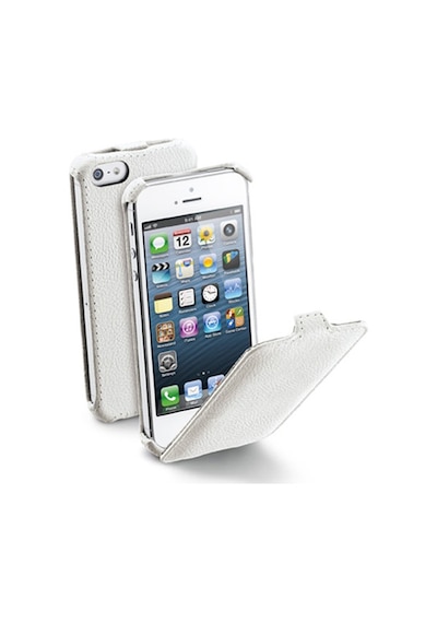 Apple Uyumlu iPhone Cellular Line Se 5s 5 İle Flap Mıknatıssız Kılıf Beyaz Flap5w