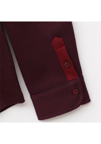 Erkek Şardonsuz Uzun Kol İnce Gömlek - Djg-1002 - Bordo Bordo