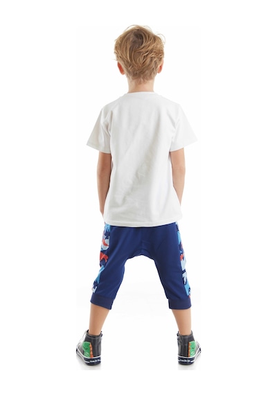 Denokids Dino Dudes Erkek Çocuk T-shirt Kapri Şort Takım