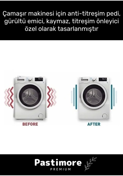 Premium Gürültü Engelleyici Titreşim Önleyici Kauçuk Çamaşır Bulaşık Makinesi 4 Adet Ayak Pedleri