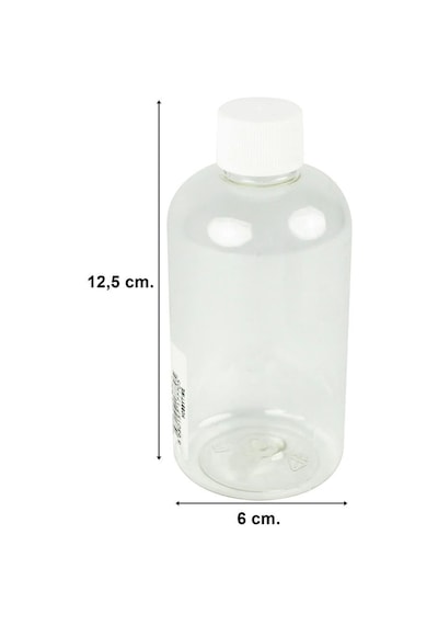 Hobbytime 770 Şeffaf Pet Şişe, 250 Ml. Tıpalı Ve Kapaklı