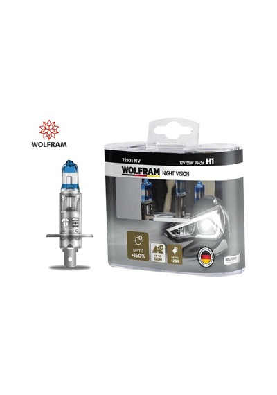 Ampul 12v H1 55 P14.5s Nıght Vısıon 150 Fazla 20 Beyaz Işık Wolfram
