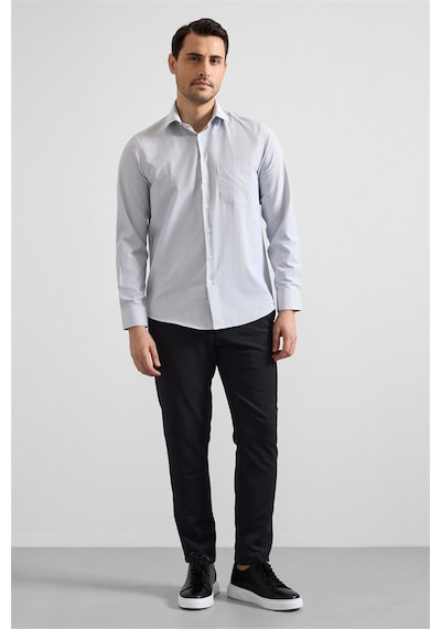 Süvari Siyah Regular Klasik Yaka Casual Gömlek Gm2025300052-s09 Siyah