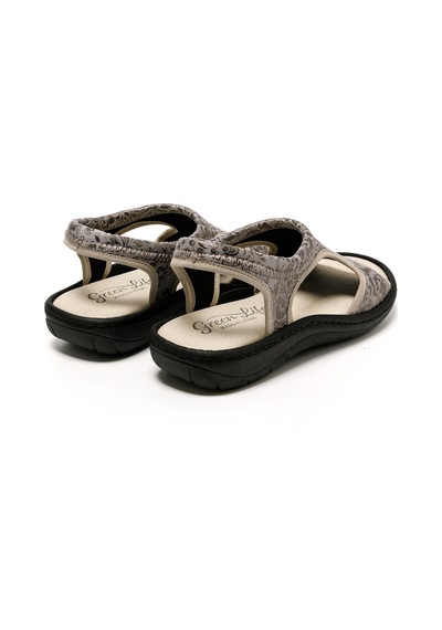 Sandalet Kadın 5364 Green Life Stretch Women's Footwear Plomo Plomo Çok Renkli