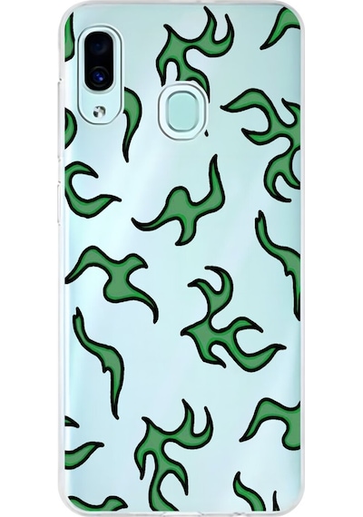 Samsung Galaxy A30 Uyumlu Şeffaf Kılıf Wallpaper 5 Tasarımlı