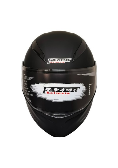 Fr-965 Mat Black Motosiklet Kaskı Çene Açılır Güneş Vizörlü Motorcu Kask Siyah