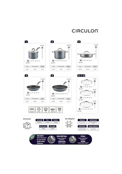 Circulon 8 Parça Tencere & Tava Seti Diğer