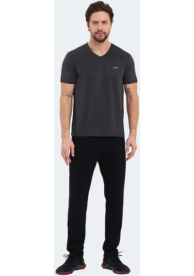 Slazenger KATRIINA Erkek V Yaka Koyu Gri Tişört