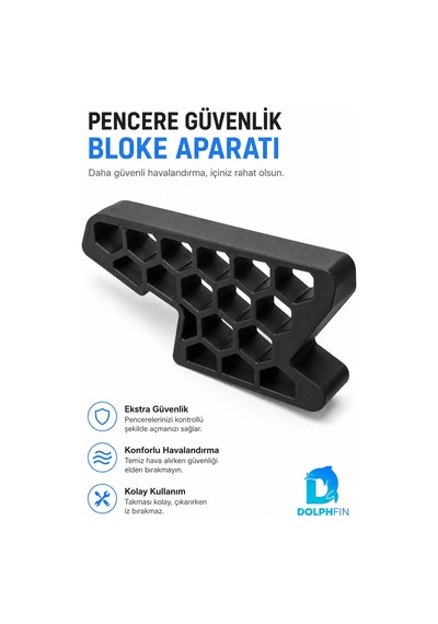 Pencere Kapı Sabitleyici Stoper Siyah Pvc Doğrama Rüzgâr Önleyici Takoz