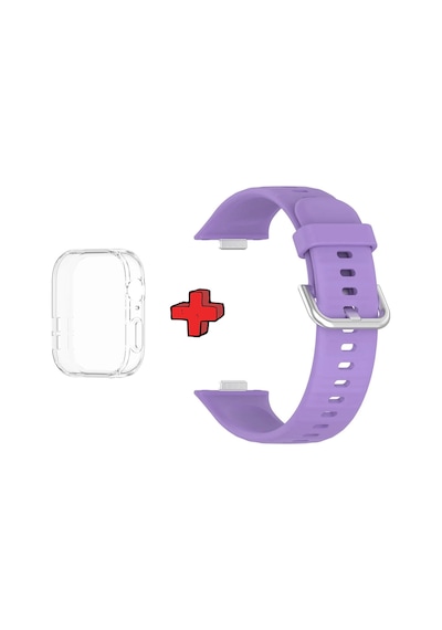Watch Fit 3 İle Uyumlu Kasa Ekran Koruyucu Ve Jel Silikon Kordon 2in1 Renk115