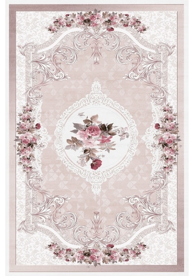 West Home Dijital Baskı Yıkanabilir Kaymaz Taban Salon Halısı Mutfak Halısı Yolluk Ve Banyo Paspası Wh 031 Rose