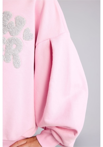 Defacto Bisiklet Yaka Baskılı Balon Kol Sweatshirt Kız Çocuk I5291a826wnpn441 Pembe-pn441