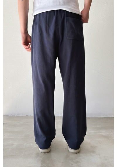 Flaw Bel Lastikli Keten Pantolon-29295 Lacivert Flaw Bel Lastikli Keten Pantolon-29295 Lacivert