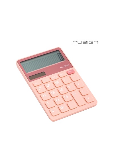 Nusıgn 12 Haneli Hesap Makinesi Plastik Pembe