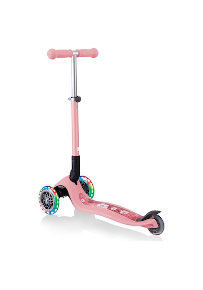 Globber Junior Fantasy Katlanabilir Işıklı Scooter - Pastel Pembe