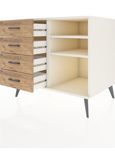 Kronos Şifonyer 2 Raflı 4 Çekmeceli 88x59x80 Aytaşı-aytaşı/çam Aytaşı/çam