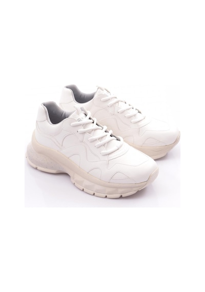 Dgn 55130-22y Kadın Mega Kalın Taban Sneakers Ayakkabı Beyaz