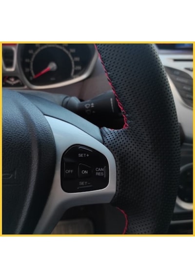 Ford Fiesta 2009-2015 Araca Özel Direksiyon Kılıfı Karbon Noktal