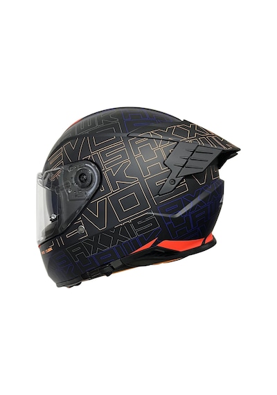 Axxis Hawk SV Evo Cubik C4 Matt Fluor Motosiklet Kaskı Siyah Turuncu