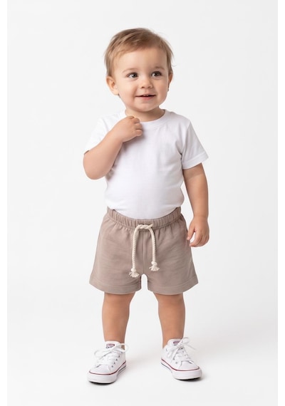 MiaBaby Bebek Müslin Şort Bej