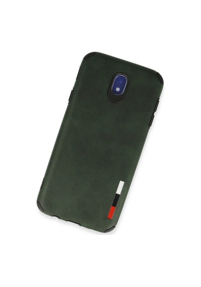 Samsung Galaxy  Uyumlu,  J7 Pro / J730 Kılıf Loop Deri Silikon - Yeşil