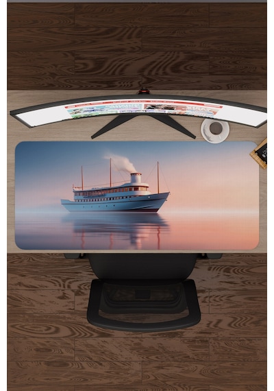 Gemi Ship Kaymaz Dikişli Kauçuk Oyuncu Mousepad V5 - 90x40 Xxl Gaming Mouse Pad Fare Altlığı